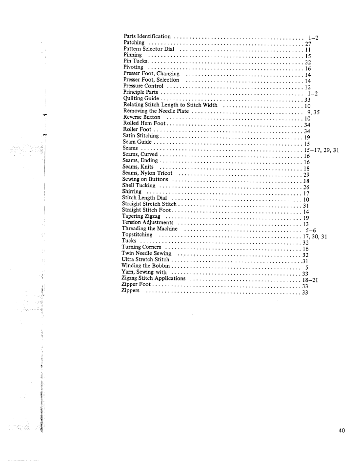 SINGER W1213 User Manual | Page 42 / 44