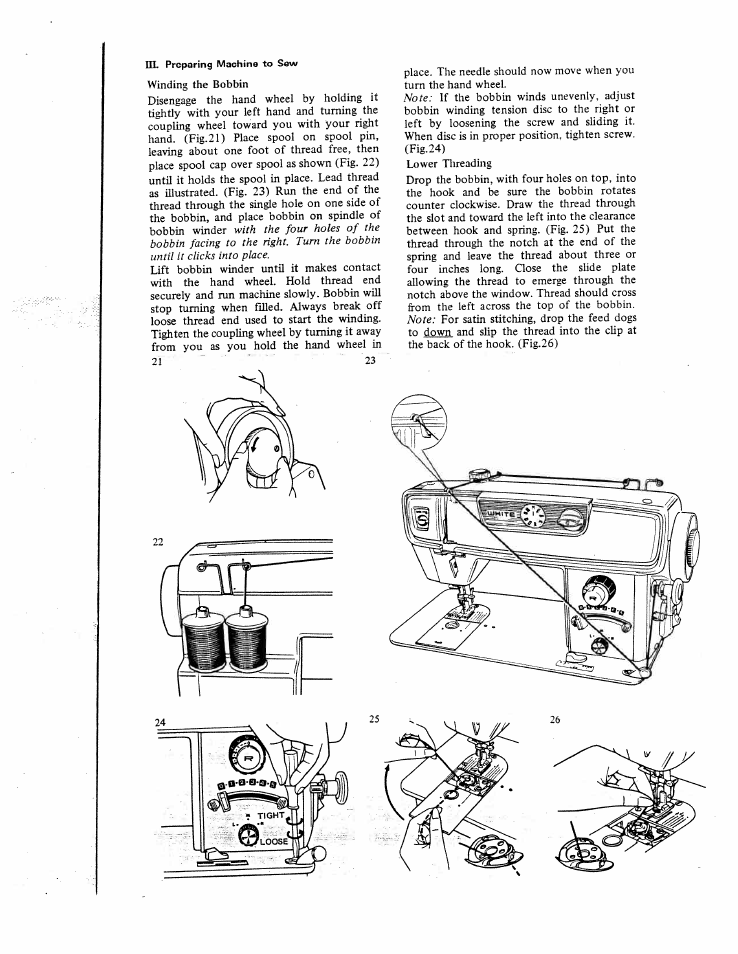 Lower tlireading | SINGER W1213 User Manual | Page 7 / 44
