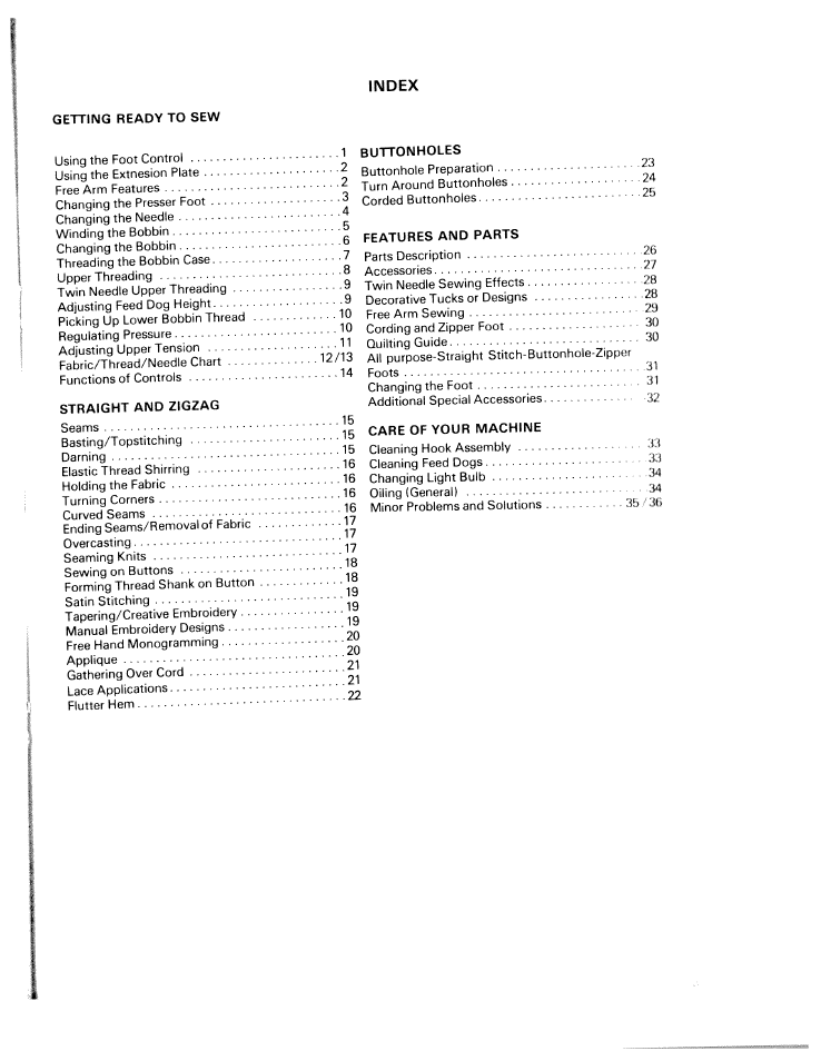 SINGER W1220 User Manual | Page 39 / 39