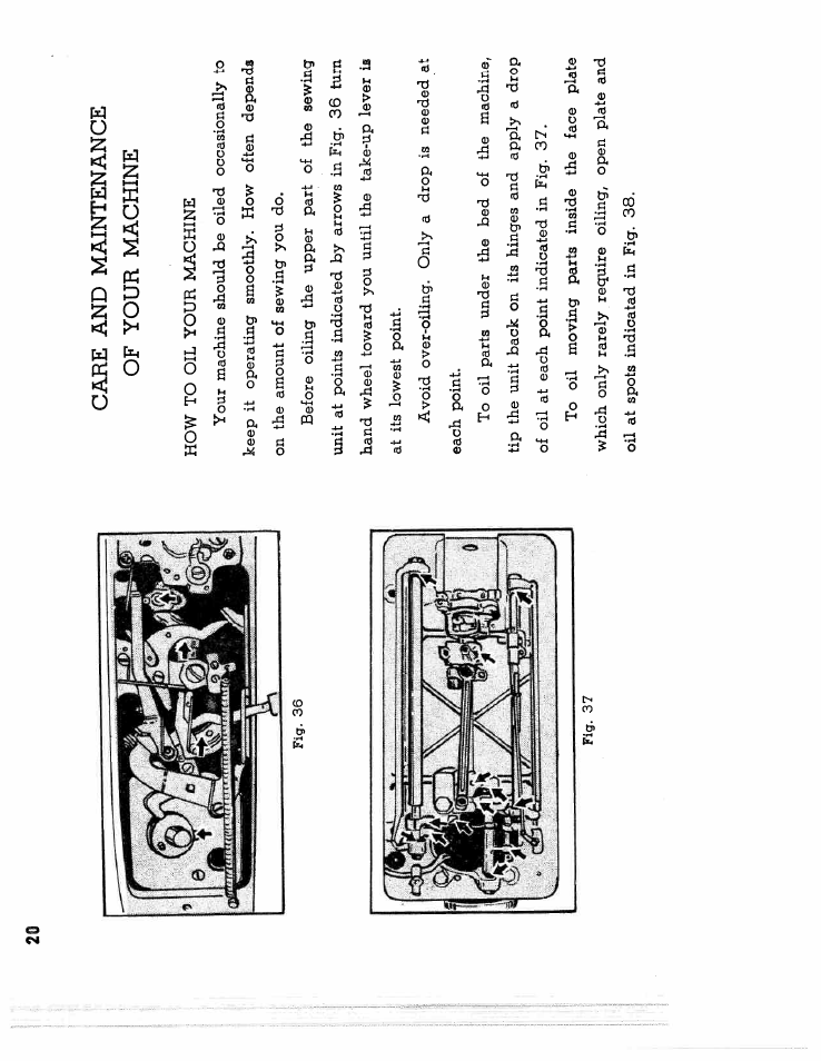 Care and maintenance of your machine | SINGER W1222 User Manual | Page 22 / 27