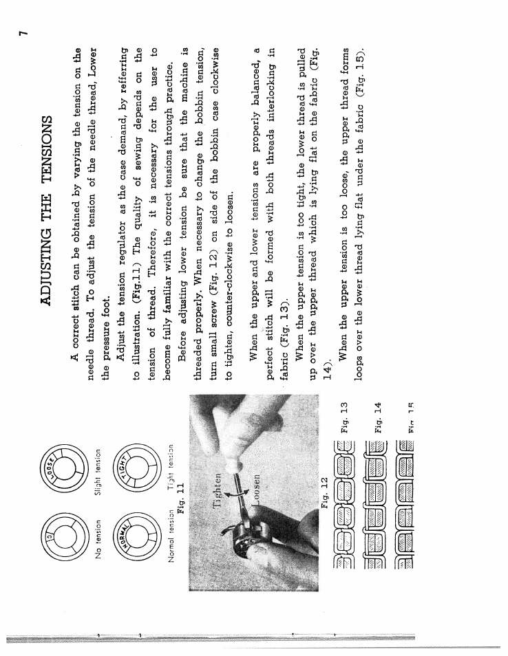 Adjusting the tensions | SINGER W1222 User Manual | Page 9 / 27