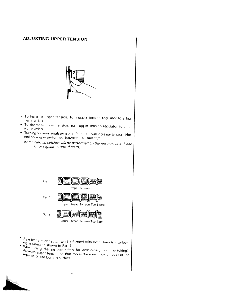 Adjusting upper tension | SINGER W1240 User Manual | Page 12 / 49