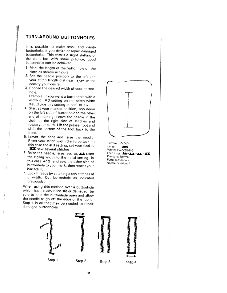 SINGER W1240 User Manual | Page 32 / 49