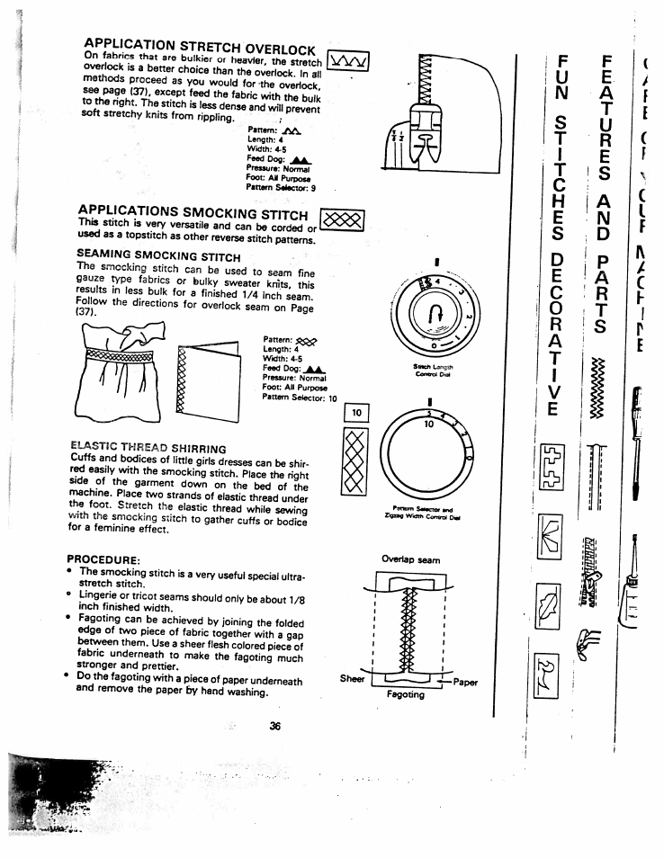 Stretch overlook, I f u im, Rt s | SINGER W1260 User Manual | Page 38 / 54