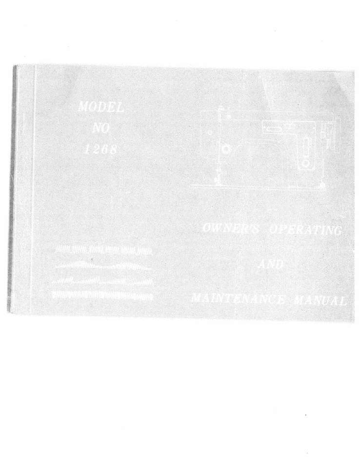 SINGER W1268 User Manual | 37 pages
