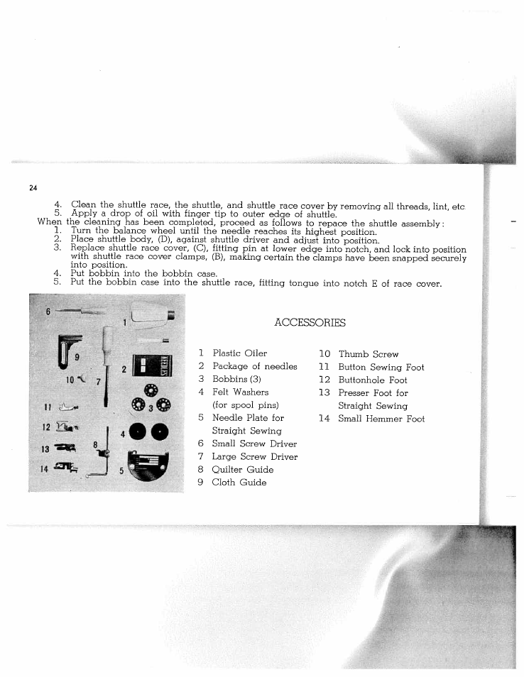 Accessories | SINGER W1268 User Manual | Page 26 / 37