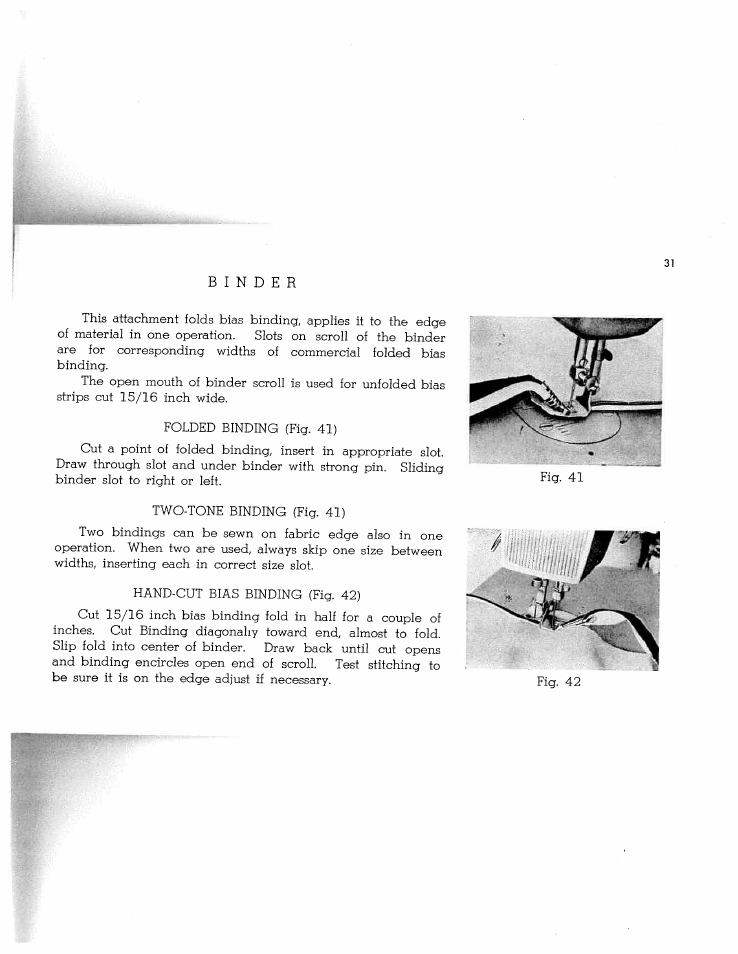Binder | SINGER W1268 User Manual | Page 33 / 37