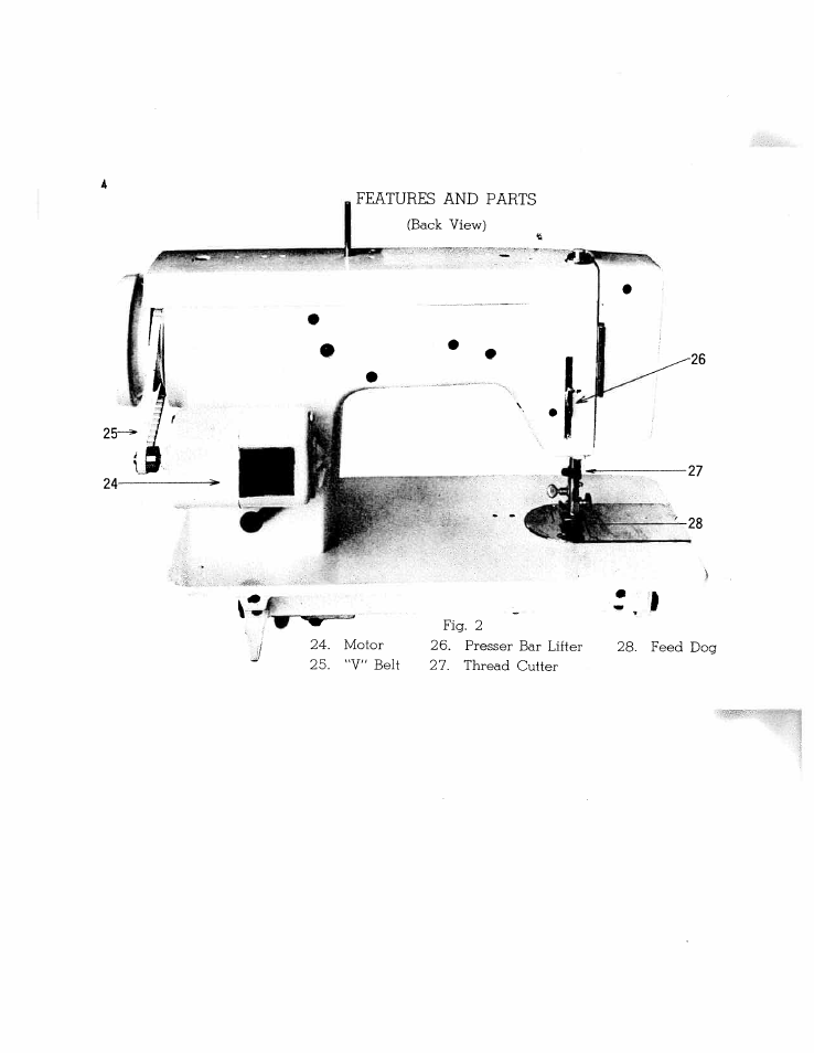 Features and parts | SINGER W1268 User Manual | Page 7 / 37