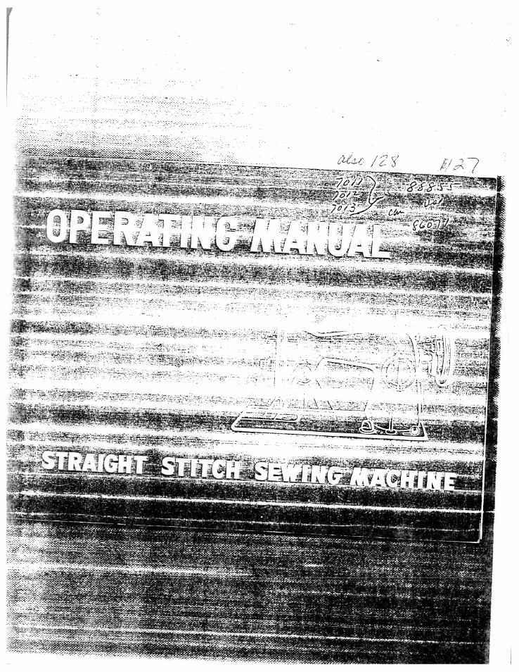 SINGER W128 User Manual | 30 pages
