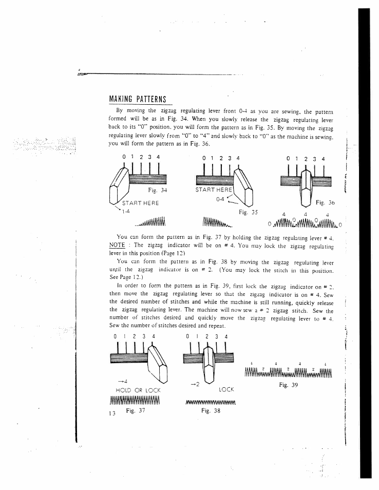 Making patterns | SINGER W130 User Manual | Page 15 / 27