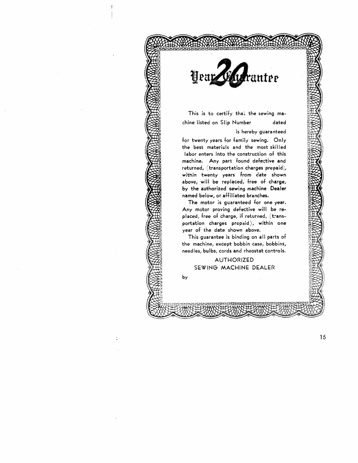 Paj •ant^p | SINGER W1305 User Manual | Page 15 / 16