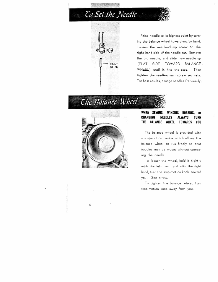 To set the j^ecdk, Wtauec | SINGER W1305 User Manual | Page 4 / 16