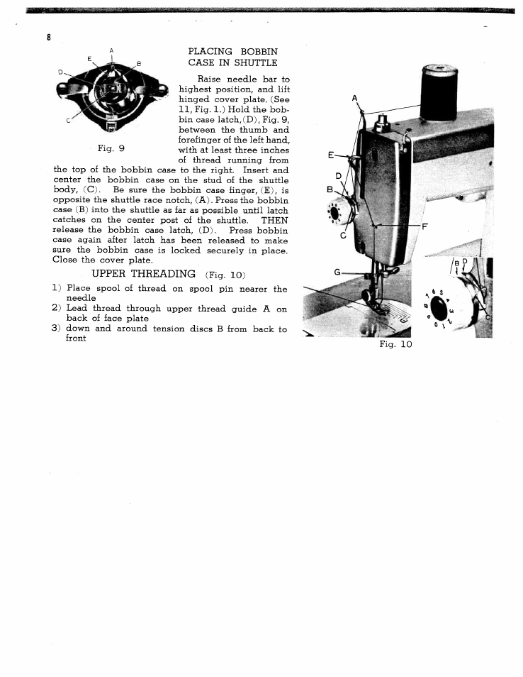Upper threading | SINGER W1314 User Manual | Page 10 / 20