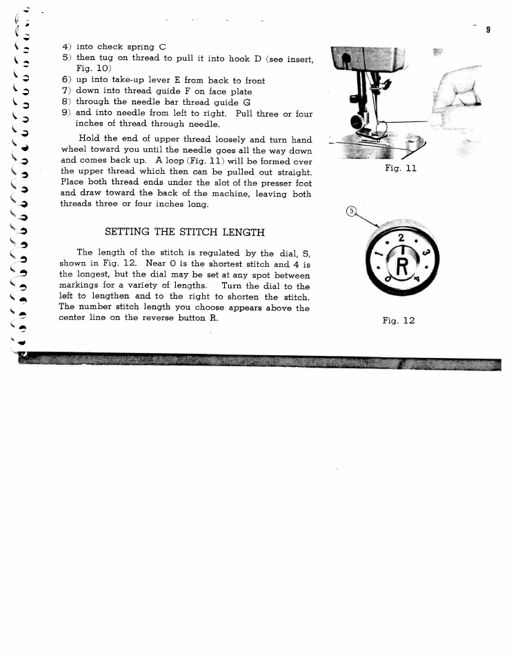 Setting the stitch length | SINGER W1314 User Manual | Page 11 / 20