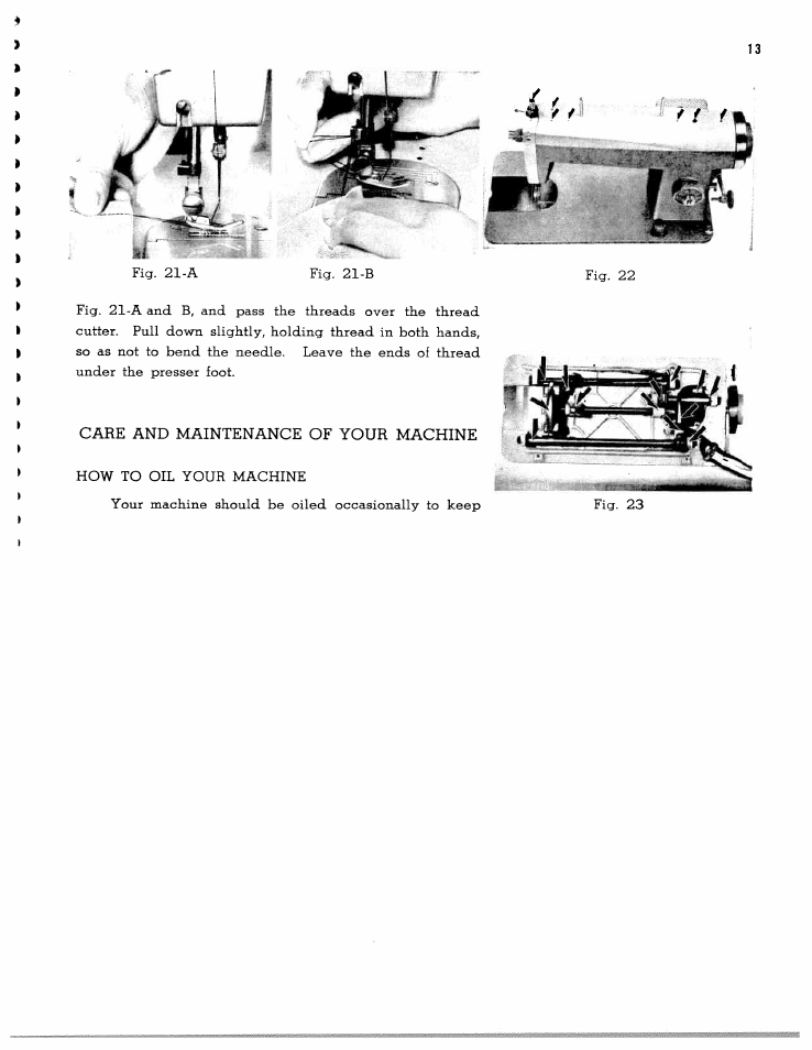 Care and maintenance of your machine | SINGER W1315 User Manual | Page 15 / 21