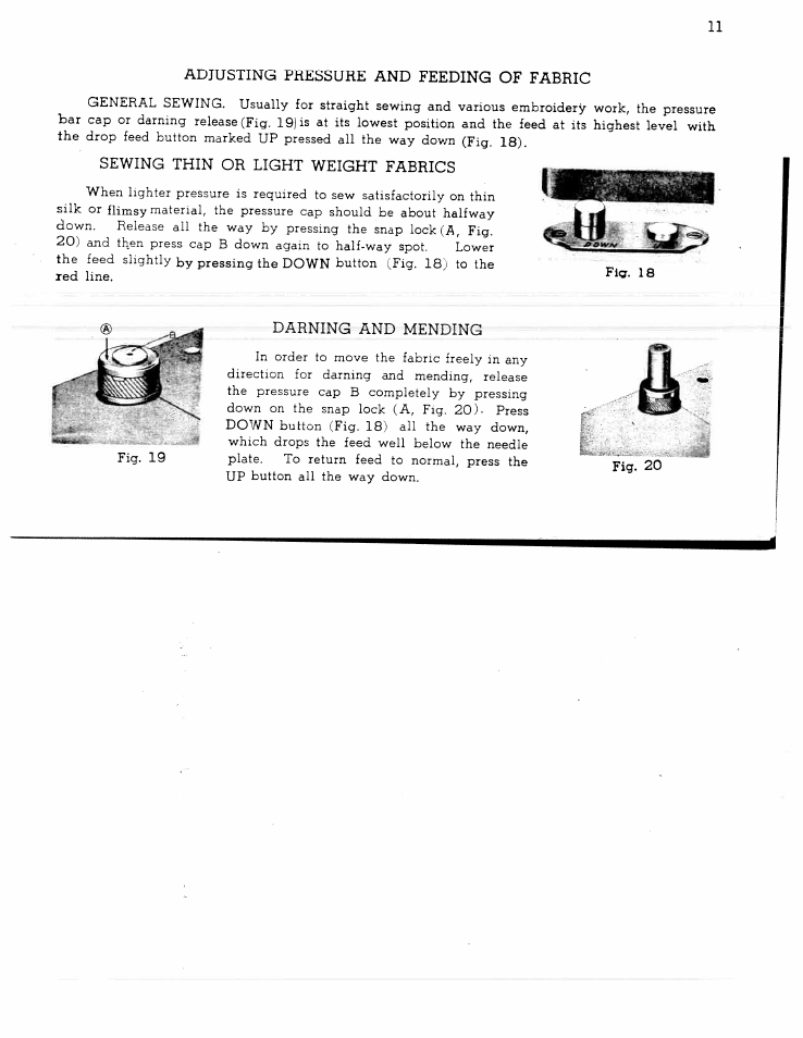 Adjusting pressure and feeding of fabric, Sewing thin or light weight fabrics | SINGER W1366 User Manual | Page 12 / 51