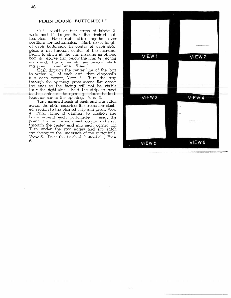 Plain bound buttonhole | SINGER W1366 User Manual | Page 47 / 51