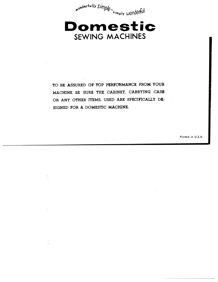 Sewing machines | SINGER W1366 User Manual | Page 51 / 51