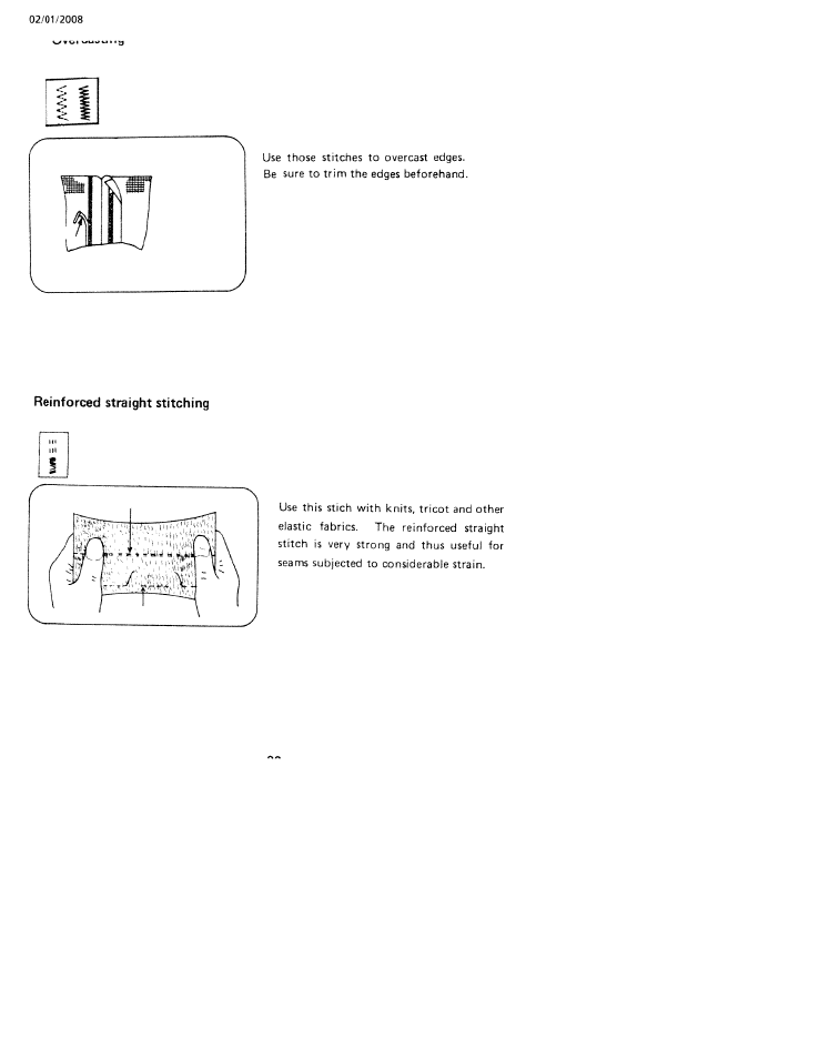 Reinforced straight stitching | SINGER W160 User Manual | Page 25 / 35