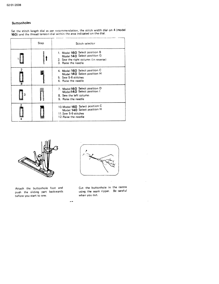 SINGER W160 User Manual | Page 30 / 35