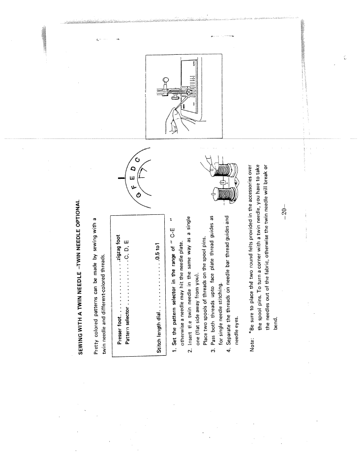 SINGER W1405 User Manual | Page 23 / 39