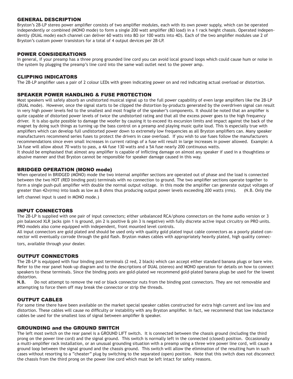 Bryston 2B-LP User Manual | Page 3 / 4