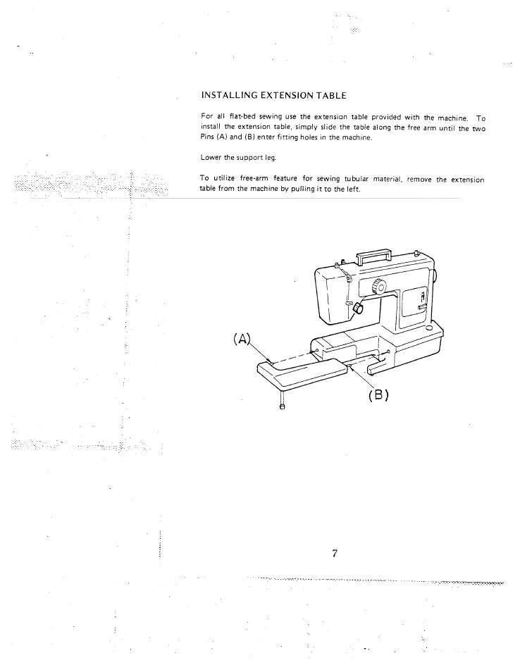 Installing extension table | SINGER W1407 User Manual | Page 9 / 40