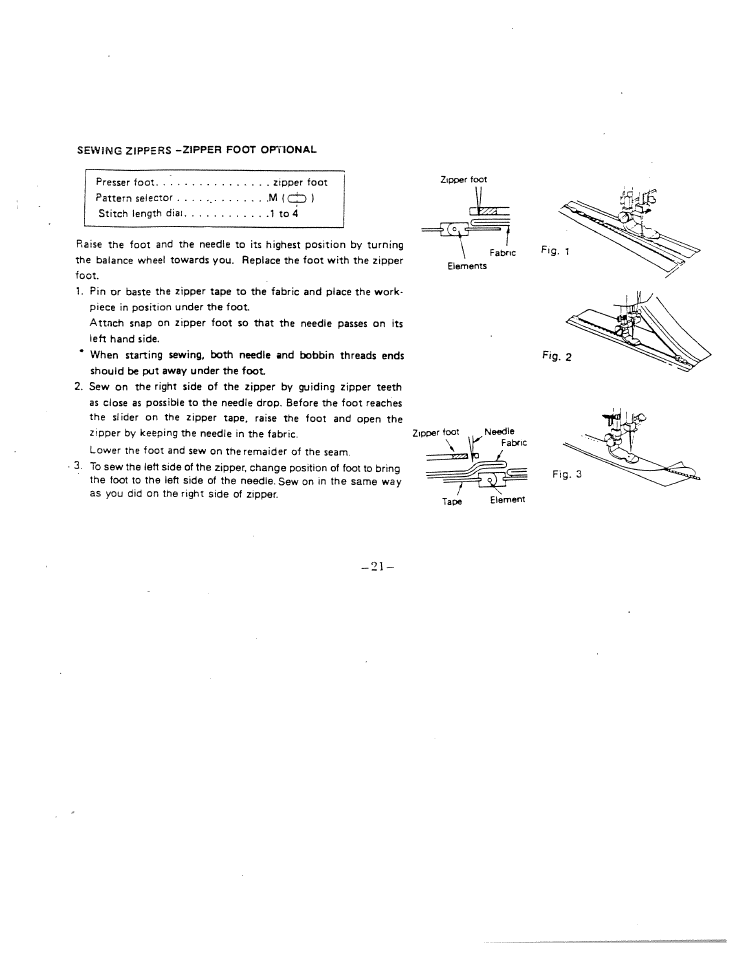 SINGER W1410 User Manual | Page 24 / 38