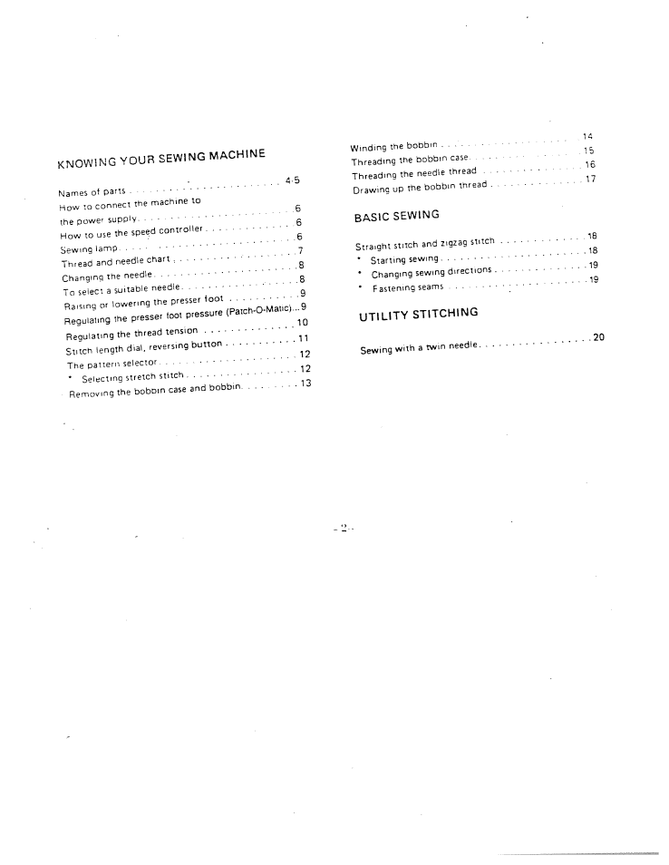 SINGER W1410 User Manual | Page 5 / 38