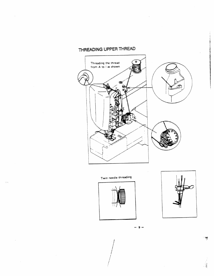 Threading upper thread | SINGER W1409 (New) Instruction Manual User Manual | Page 12 / 30
