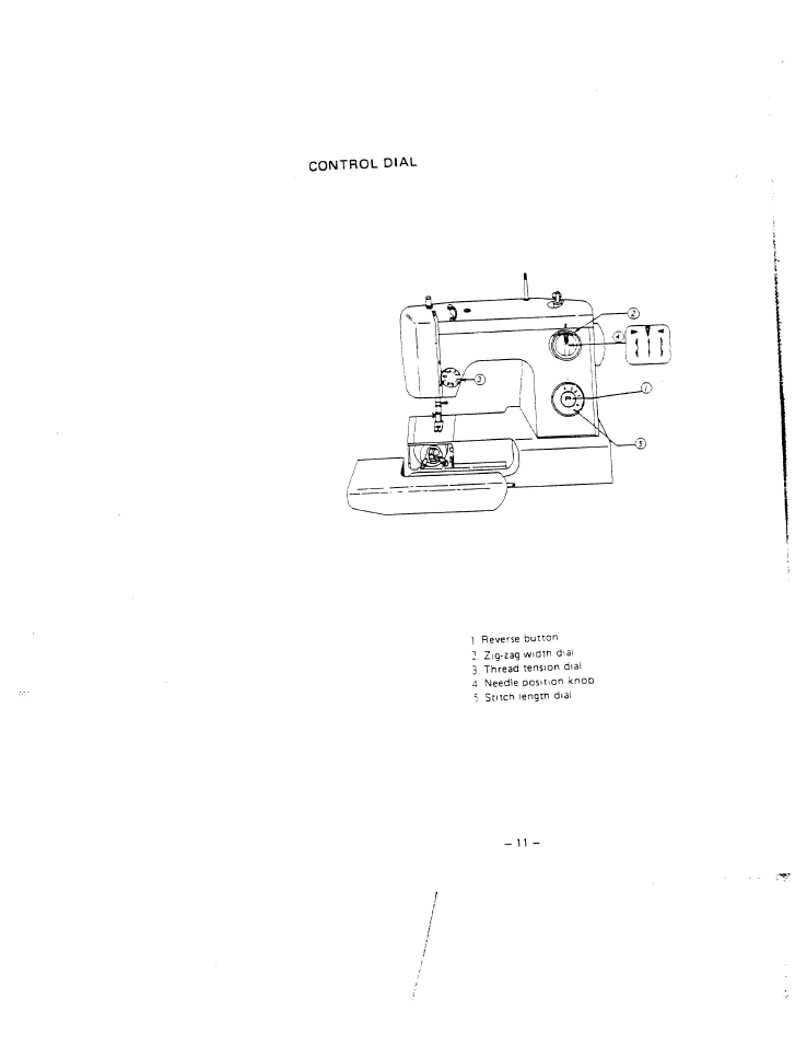 Control dial | SINGER W1409 (New) Instruction Manual User Manual | Page 14 / 30