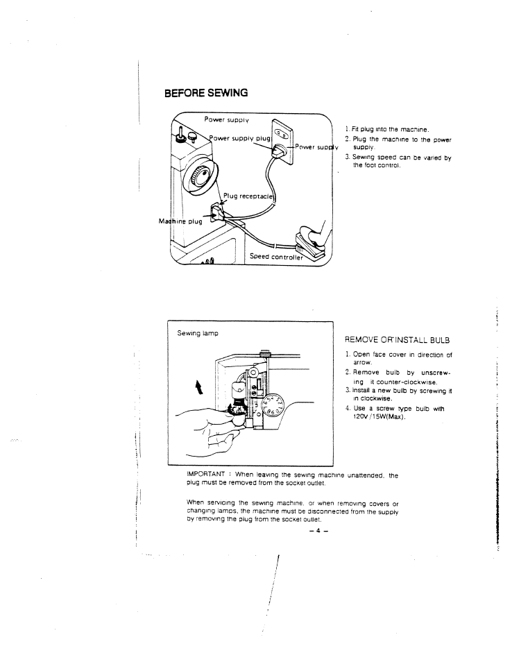 SINGER W1409 (New) Instruction Manual User Manual | Page 7 / 30