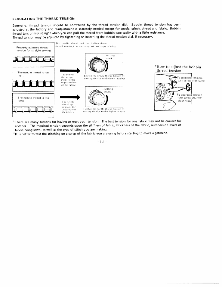 How to adjust the bobbin thread tension | SINGER W1411 User Manual | Page 15 / 41