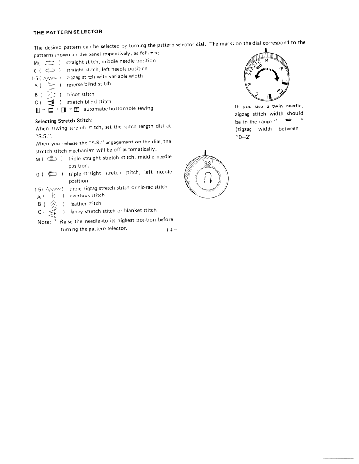 I] q] ^ u ^ s | SINGER W1411 User Manual | Page 17 / 41