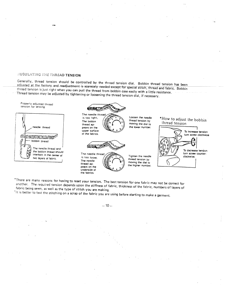 Trmd mslooxte°as.d r,-z, How to adjust the bobbin thread tension, R,-z | SINGER W1415 User Manual | Page 13 / 36