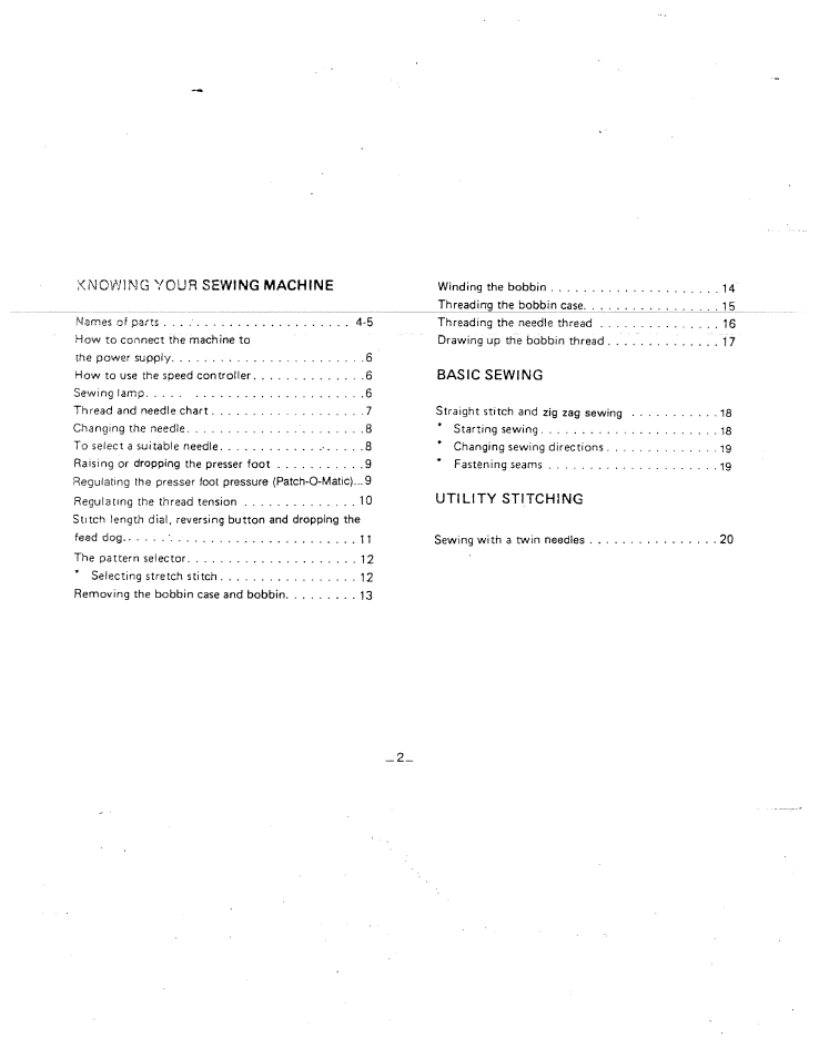 Knowing your sewing machine | SINGER W1415 User Manual | Page 5 / 36