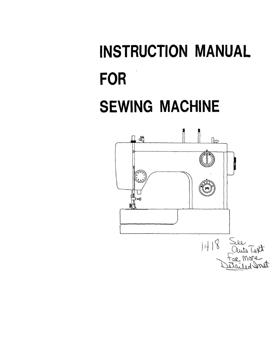 SINGER W1418 User Manual | 31 pages