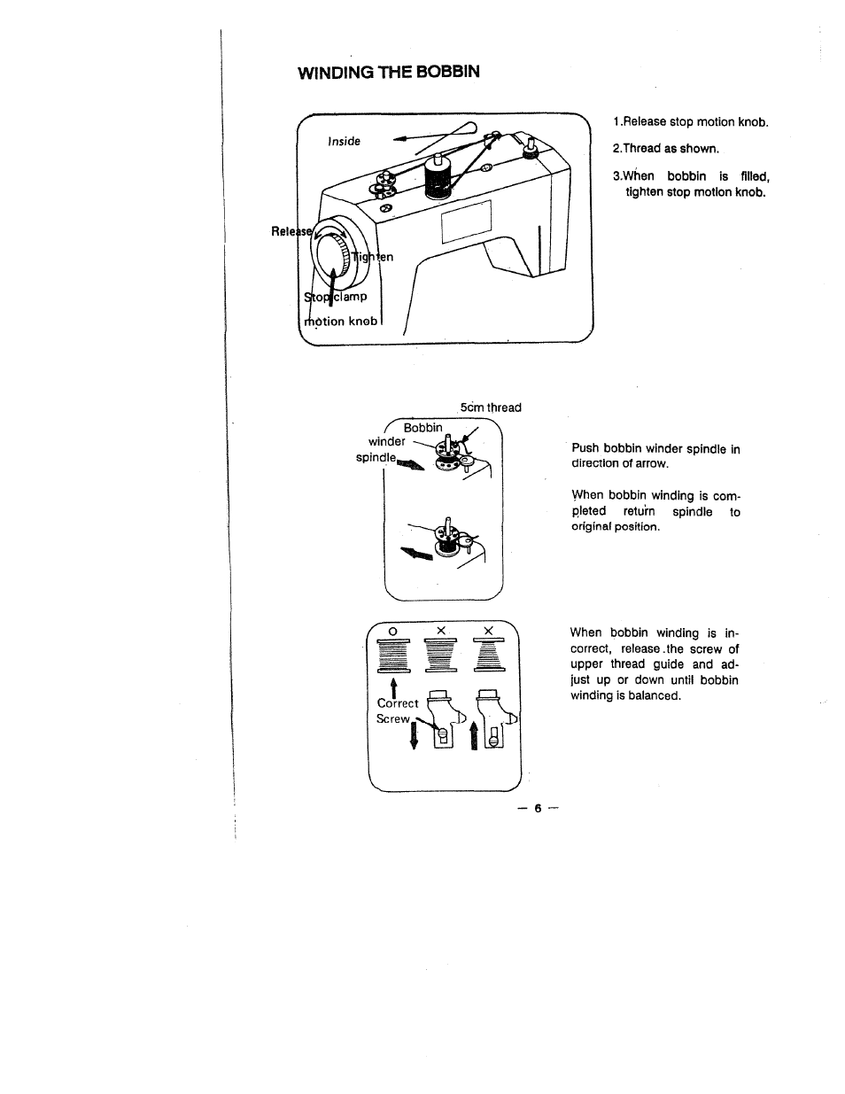 Winding the bobbin | SINGER W1418 User Manual | Page 10 / 31
