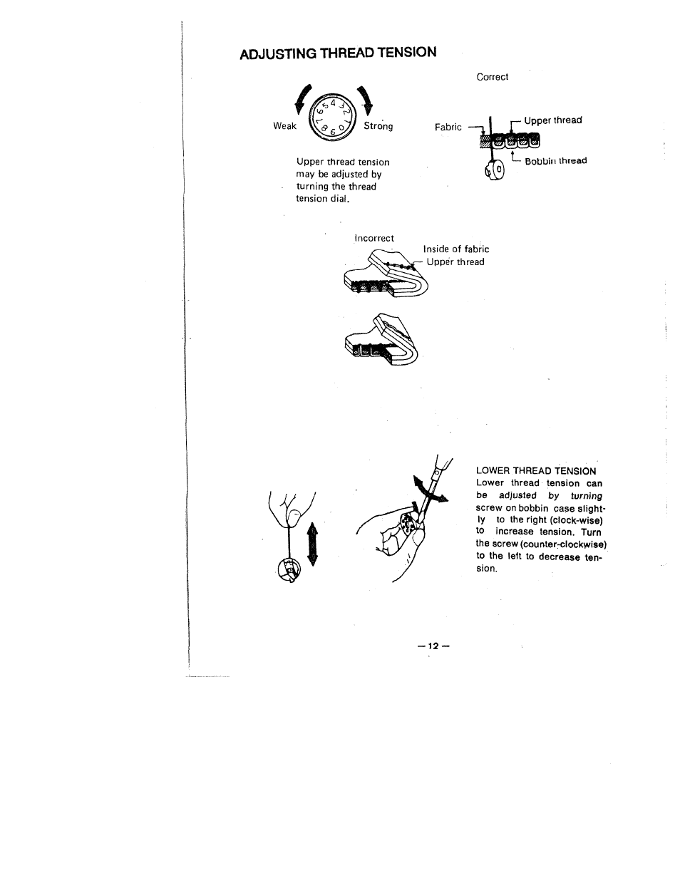 Adjusting thread tension | SINGER W1418 User Manual | Page 16 / 31