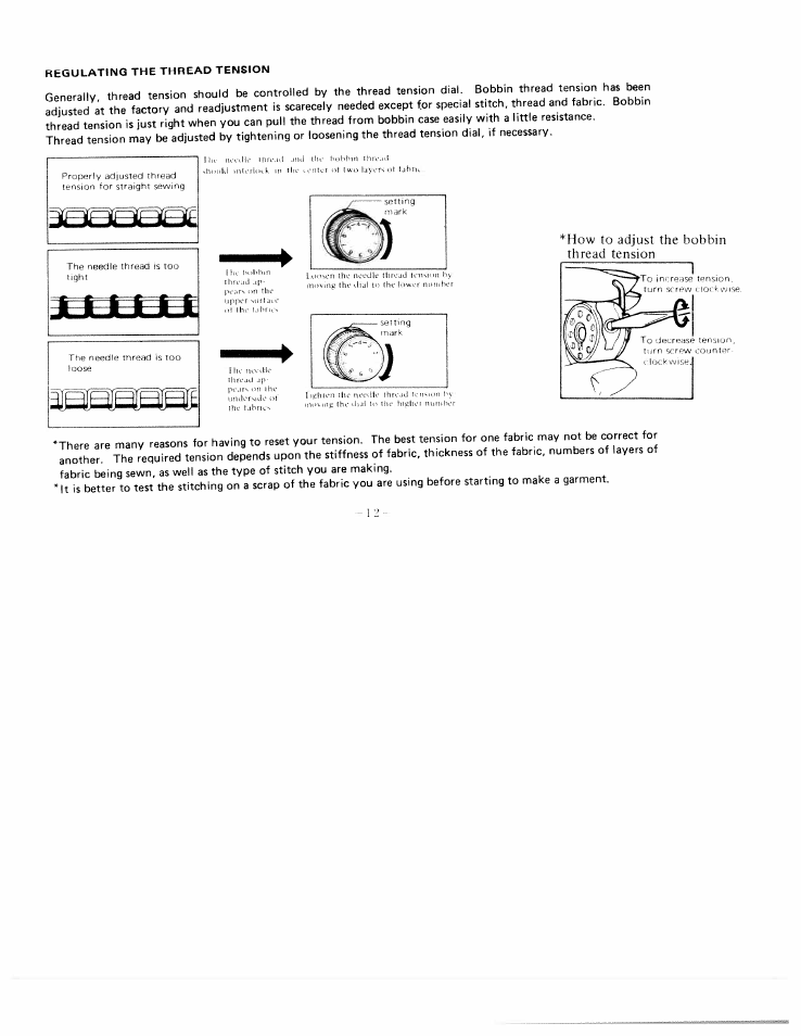 How to adjust the bobbin thread tension | SINGER W1422 User Manual | Page 16 / 42