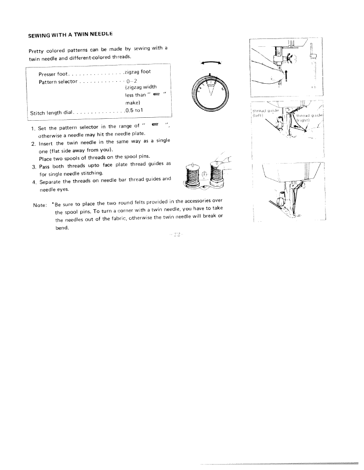 SINGER W1422 User Manual | Page 26 / 42