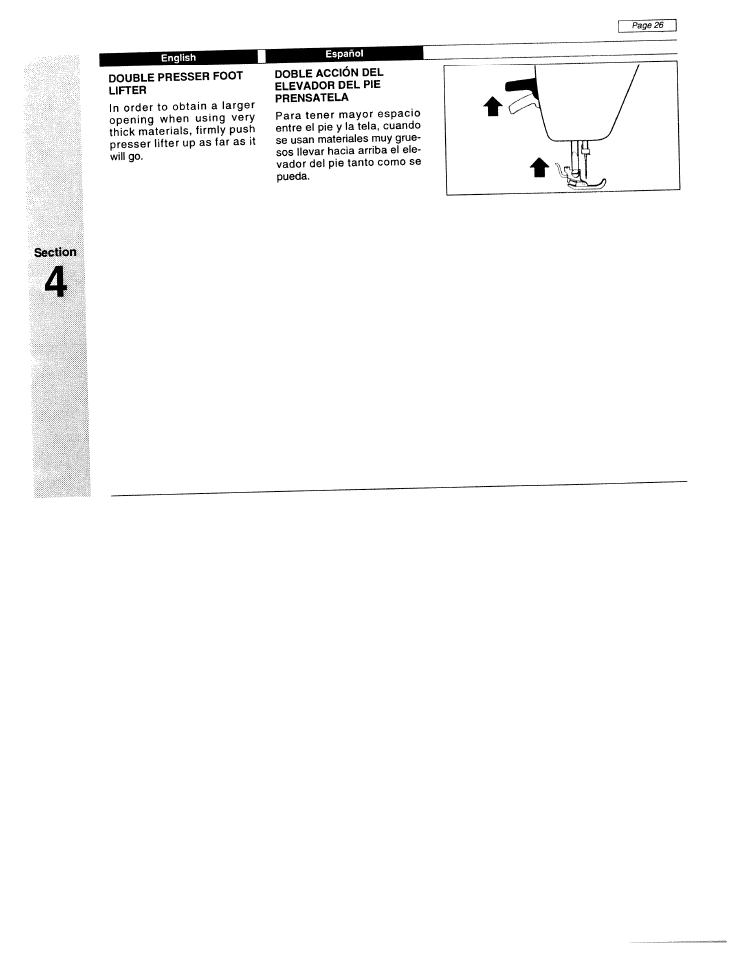 Double presser foot lifter | SINGER W1425 User Manual | Page 35 / 62