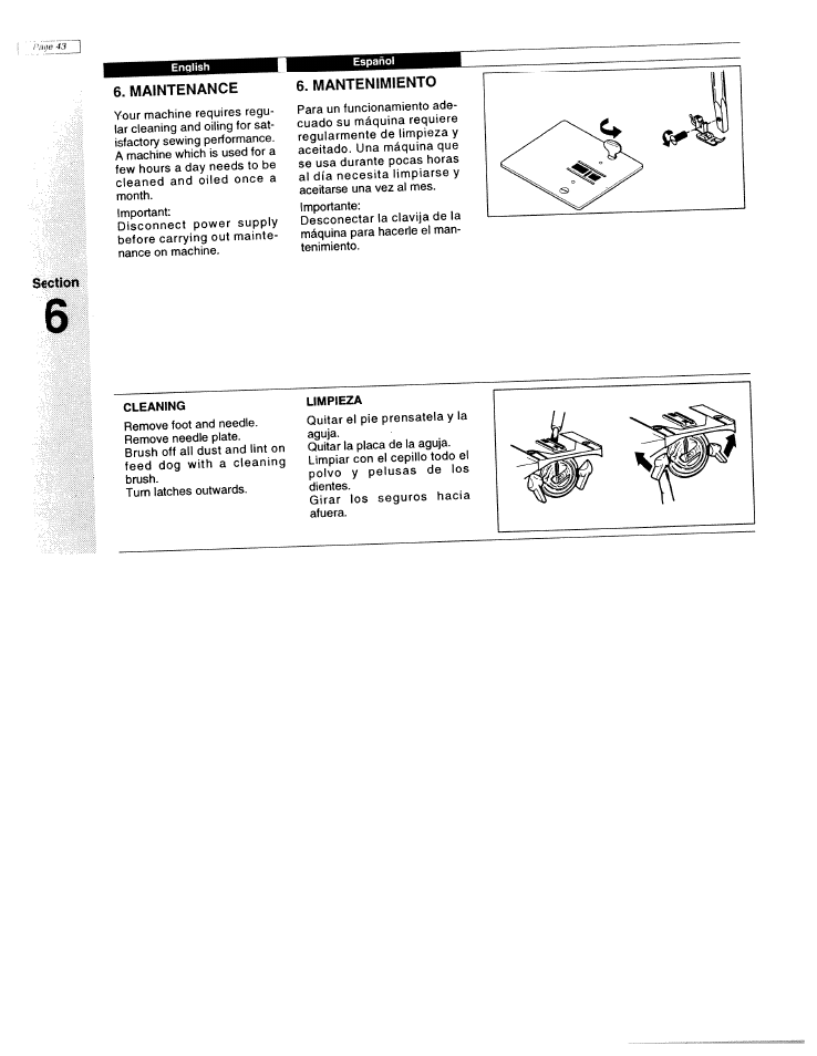 Maintenance | SINGER W1425 User Manual | Page 52 / 62