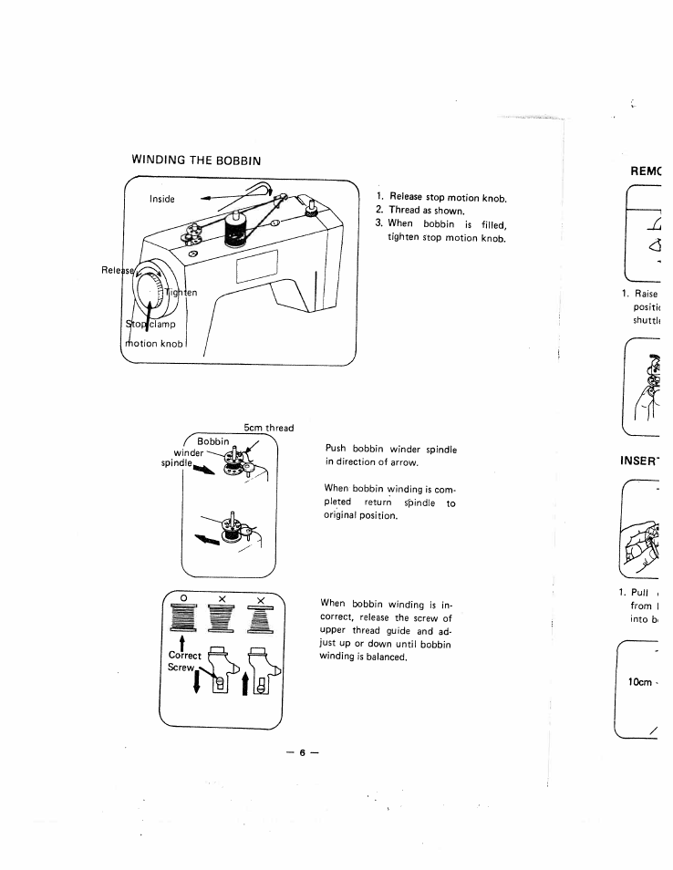Remc, 10cm | SINGER W1444 User Manual | Page 11 / 33