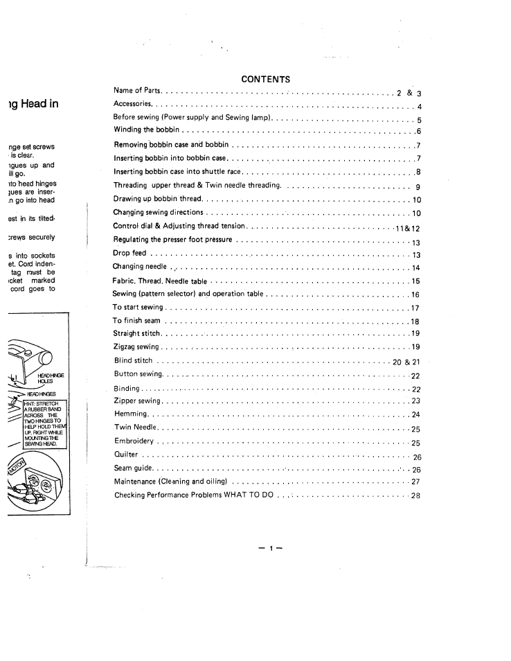 SINGER W1444 User Manual | Page 6 / 33