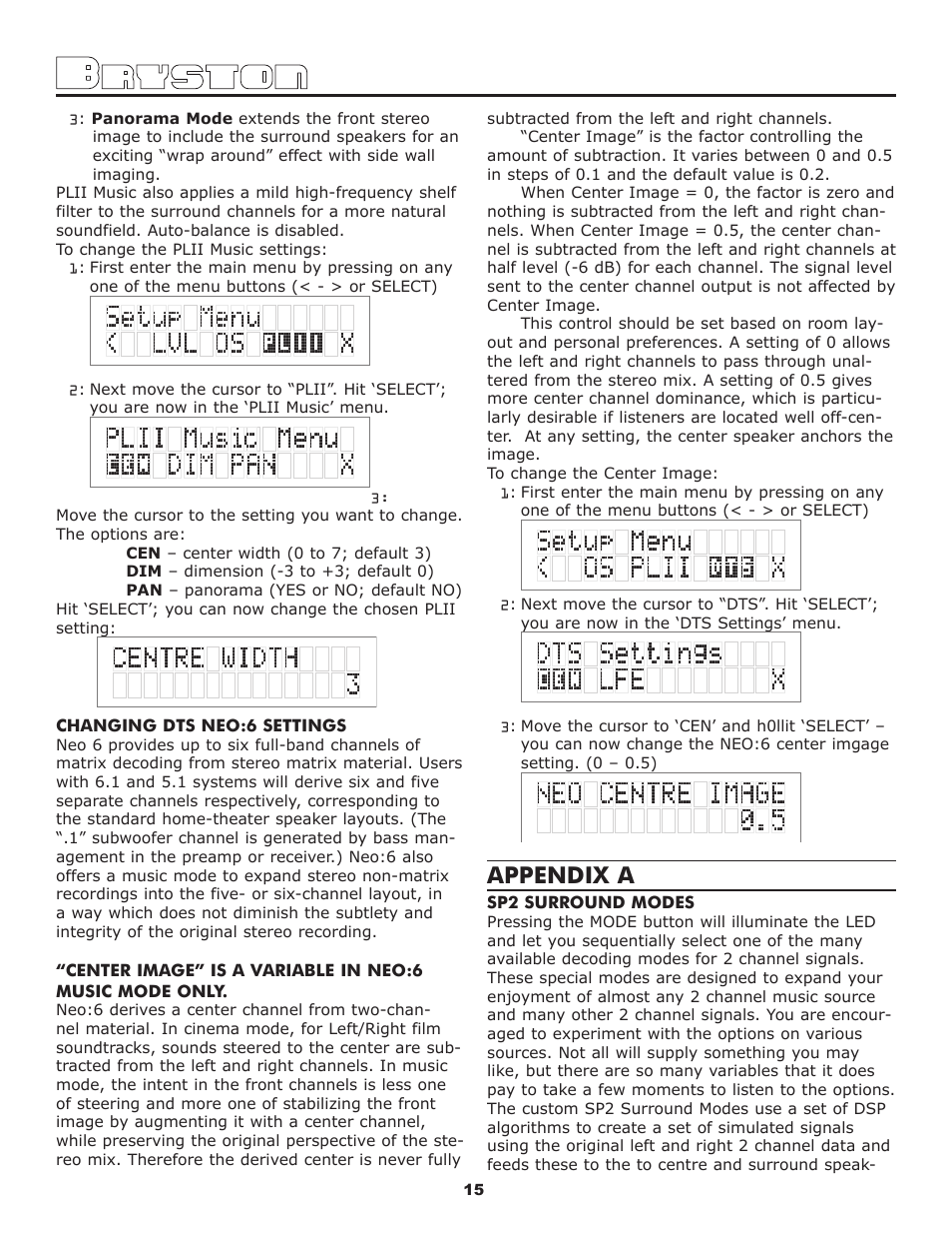 Appendix a | Bryston SP2 User Manual | Page 16 / 20