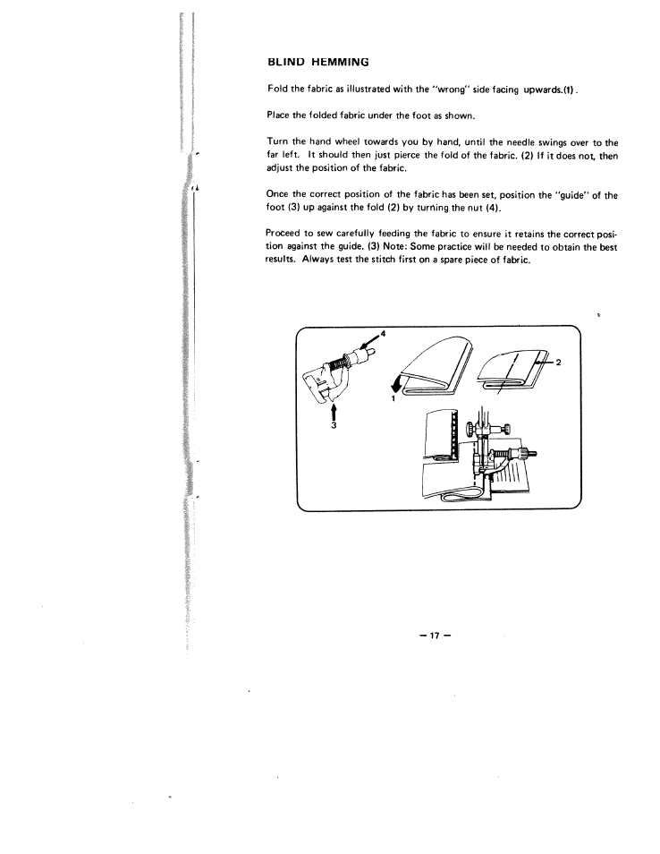 Blind hemming | SINGER W1499 User Manual | Page 23 / 34