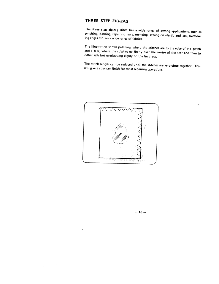 Three step zig-zag | SINGER W1499 User Manual | Page 24 / 34