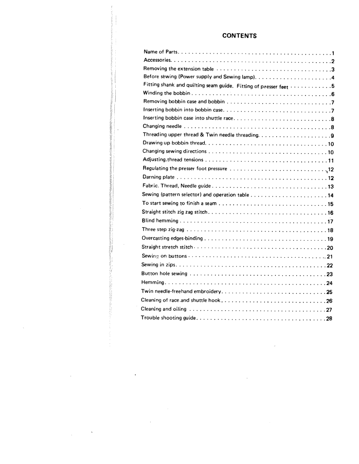 SINGER W1499 User Manual | Page 5 / 34