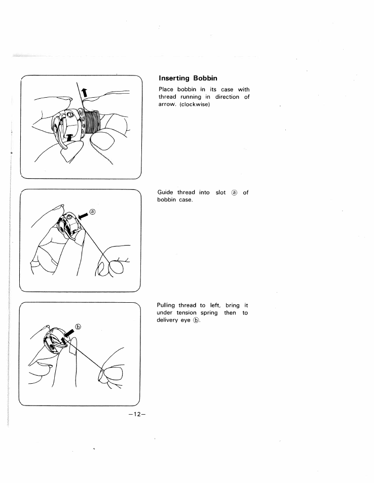 Inserting bobbin | SINGER W1505 User Manual | Page 15 / 47